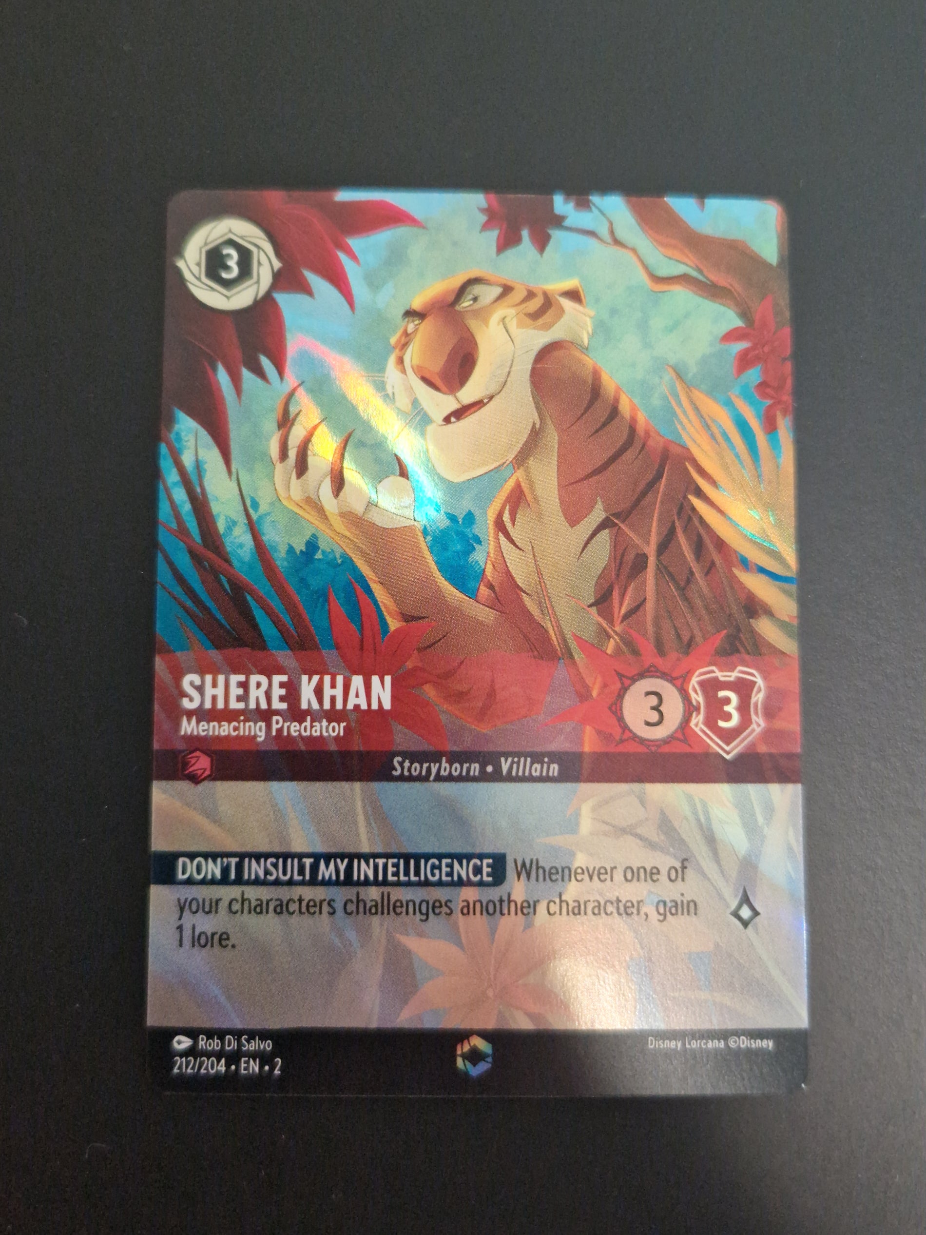 Disney Lorcana: Rise of the Floodborn Shere Khan 212/204 Enchanted (EN)