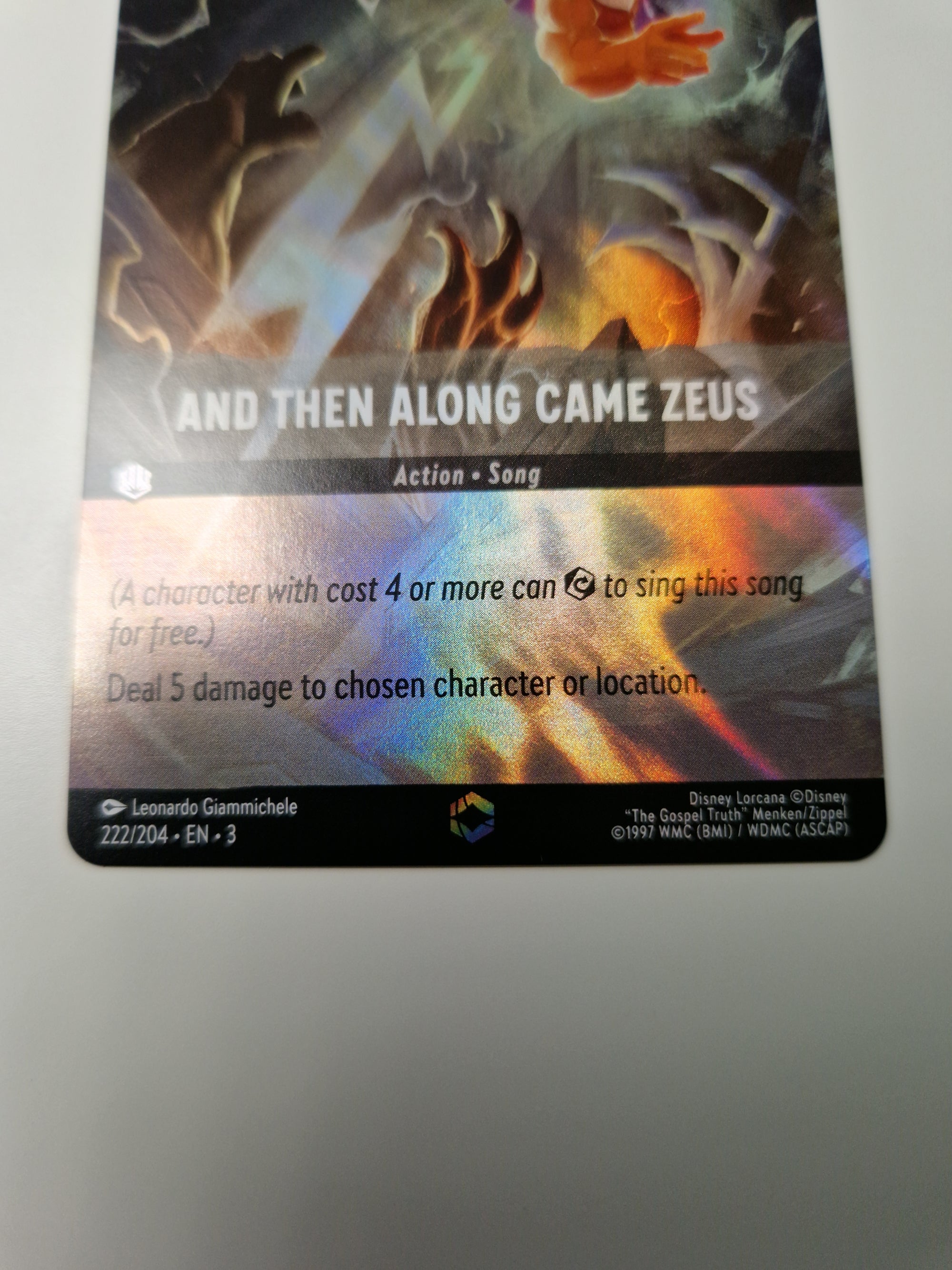 Disney Lorcana: Into the Inklands And Then Along Came Zeus 222/204 Enchanted (EN)