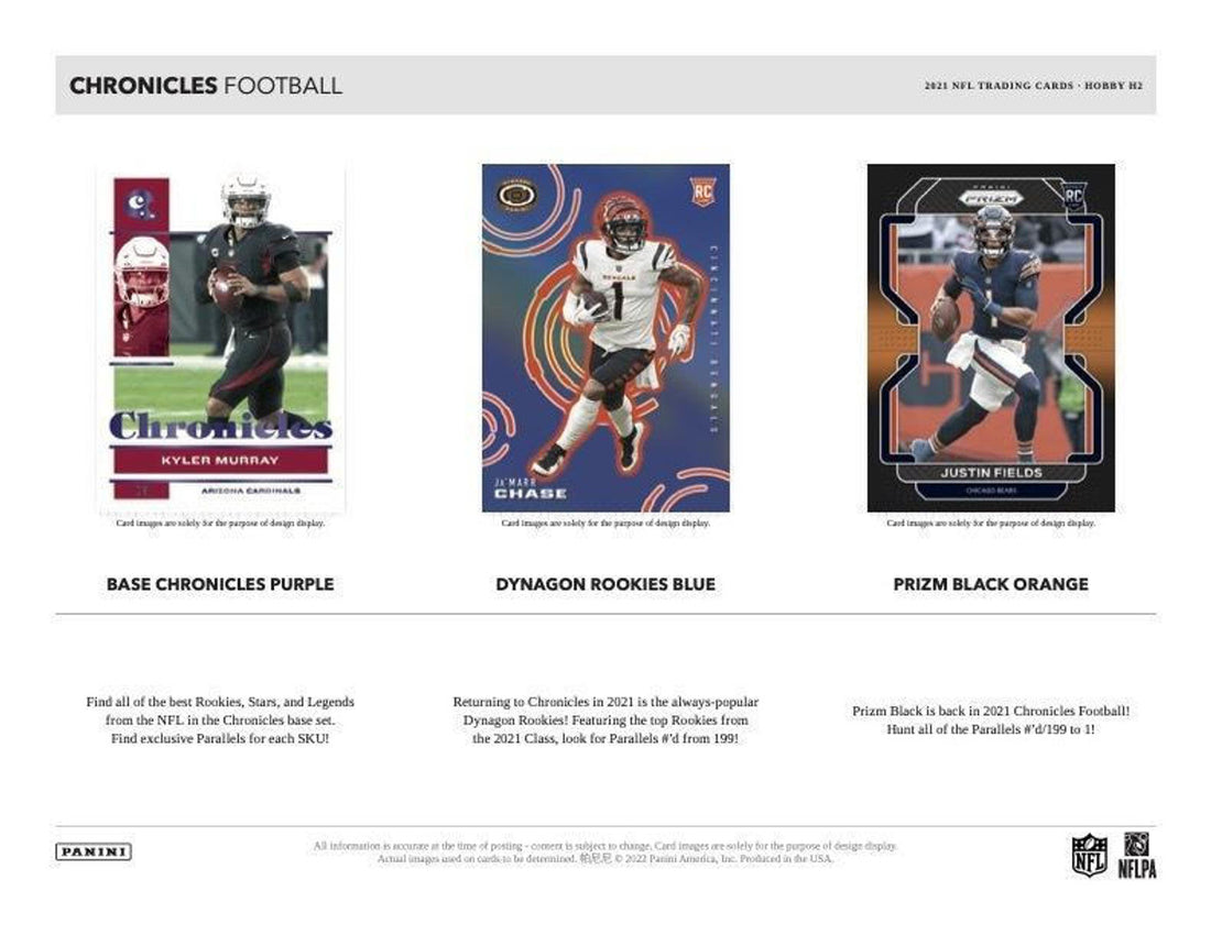 Panini Chronicles Football NFL Hybrid H2 Box 2021