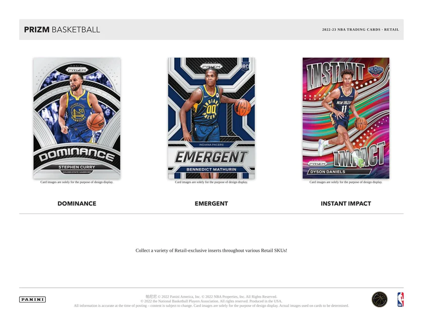 Panini Prizm Basketball Retail Booster Pack 2022/23 Inserts