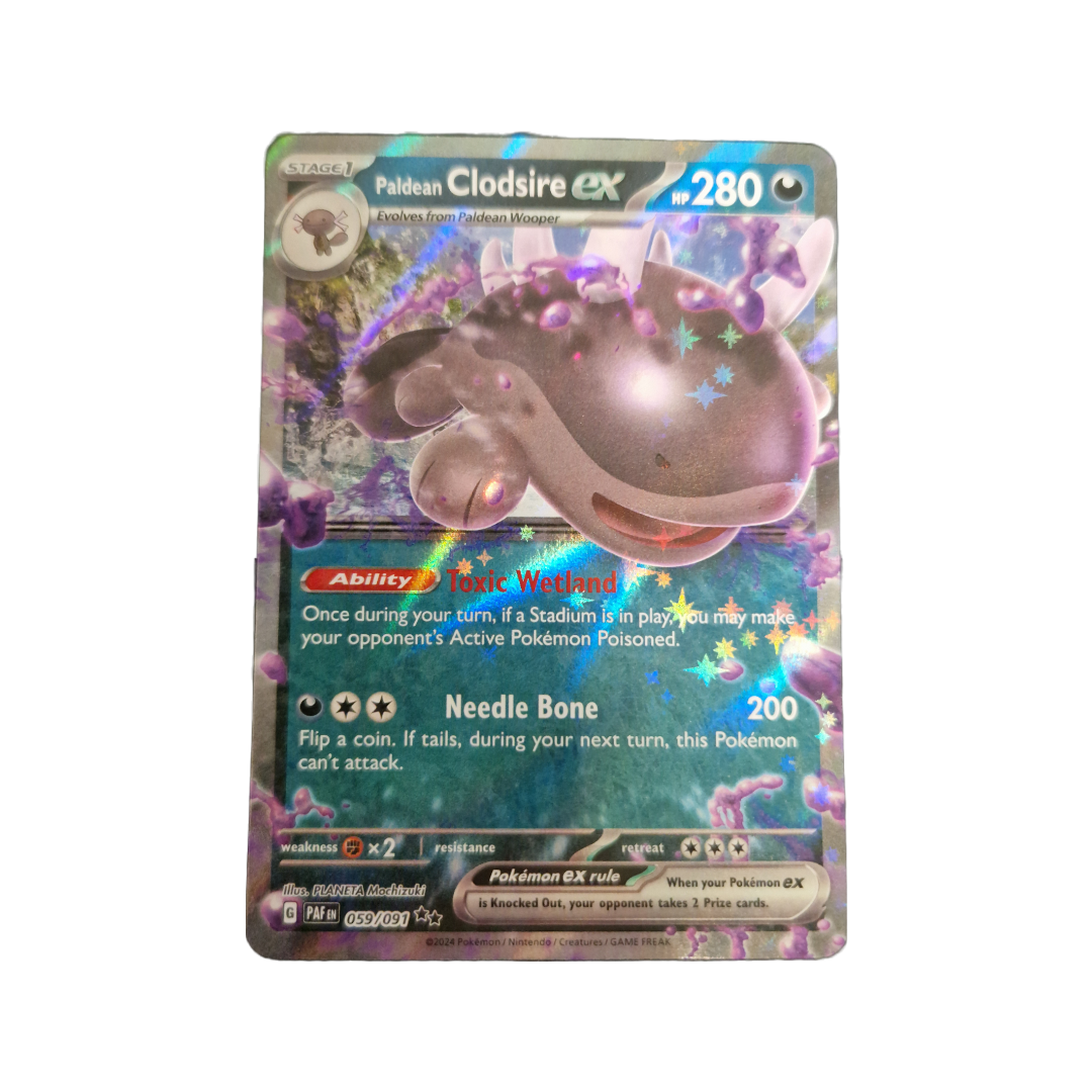 Pokémon SV4.5 Paldean Fates Paldean Clodsire ex 059/091 Double Rare (EN)