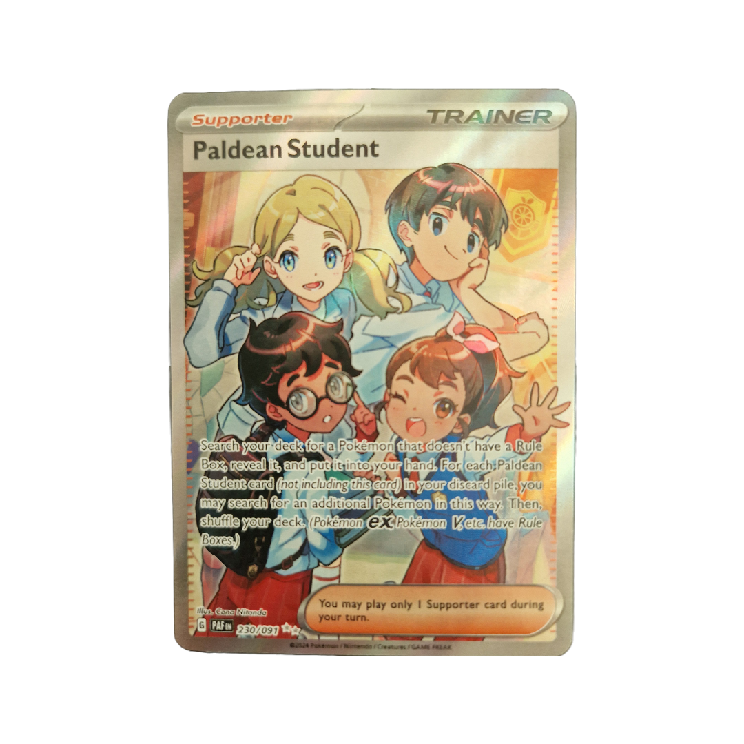Pokémon SV4.5 Paldean Fates Paldean Student 230/91 Illustration Rare (EN)