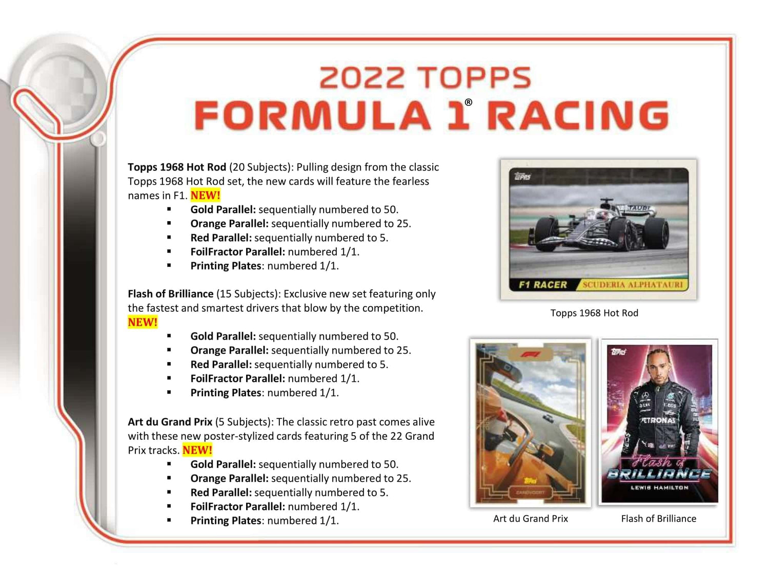 Topps F1 Formula 1 Racing Hobby Box 2022 Flasg of Brilliance
