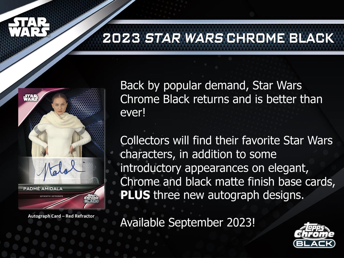 Topps Star Wars Chrome Black Hobby Box 2023 Autographs