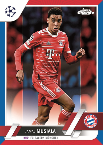Topps Chrome UEFA Club Competitions Hobby Booster Pack 2022/2023 Jamal Musiala