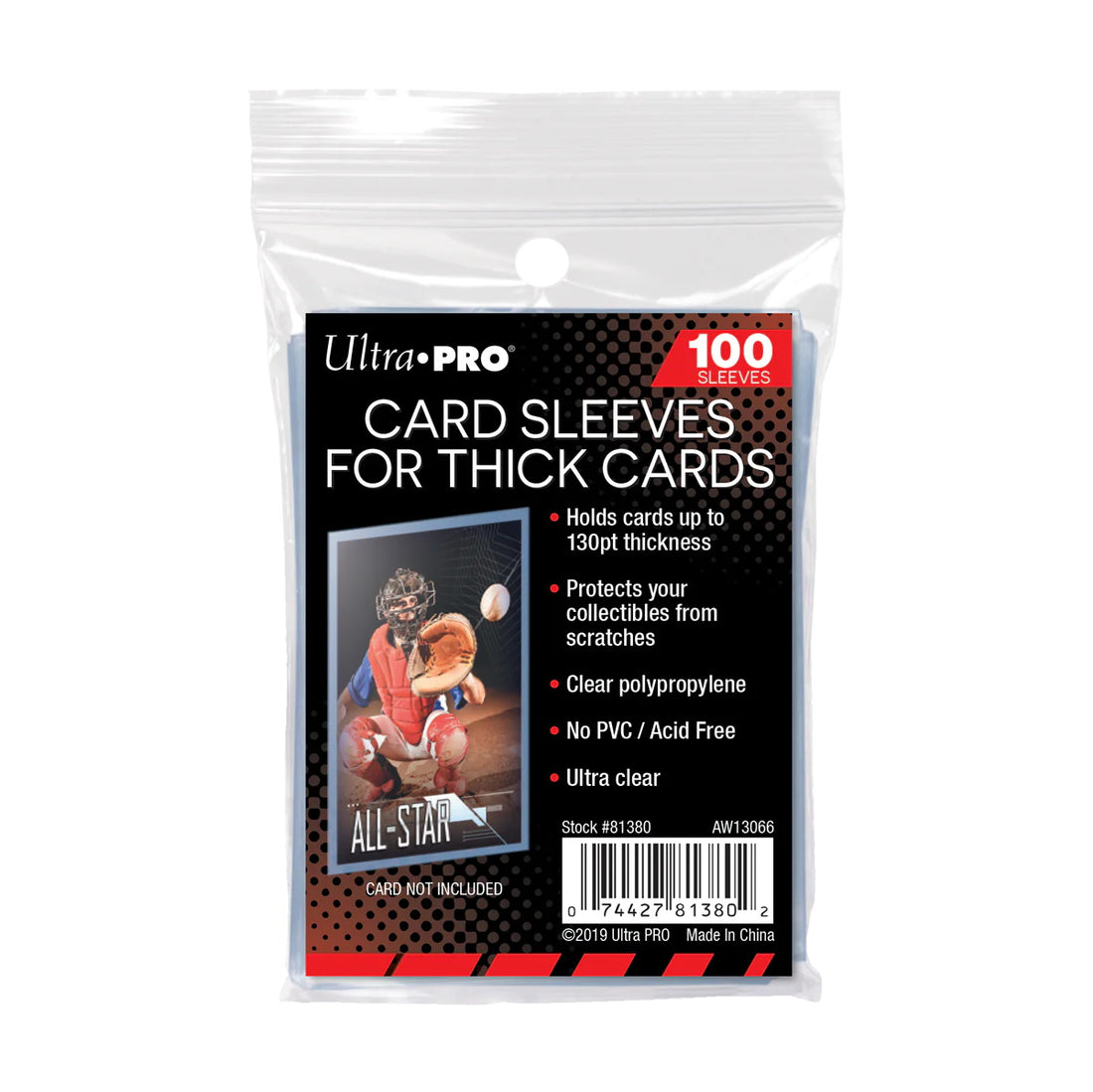 Ultra Pro Soft Sleeves 130pt Thick Cards (100 Stk)
