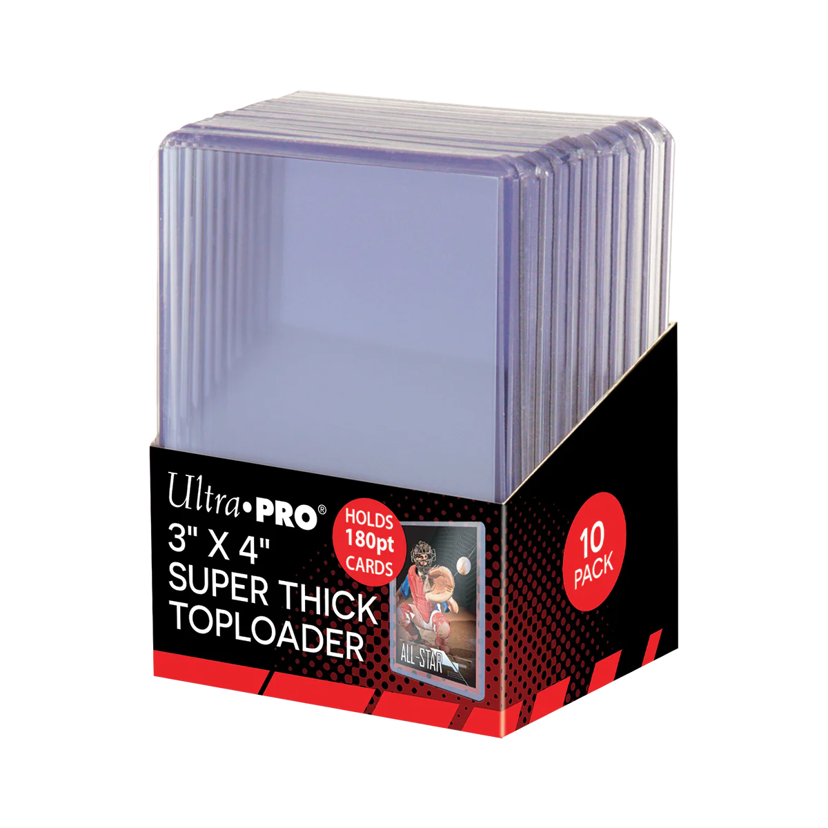Ultra Pro Toploader Super Thick Cards (180pt, 10 Stk) - 3"x4"