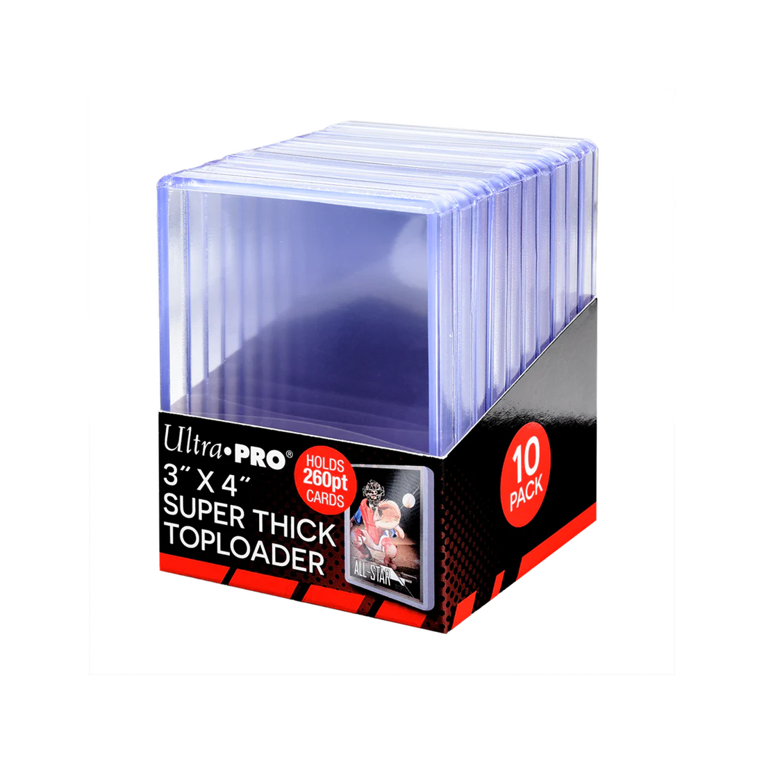 Ultra Pro Toploader Thick Cards (260pt, 10 Stk) - 3"x4"