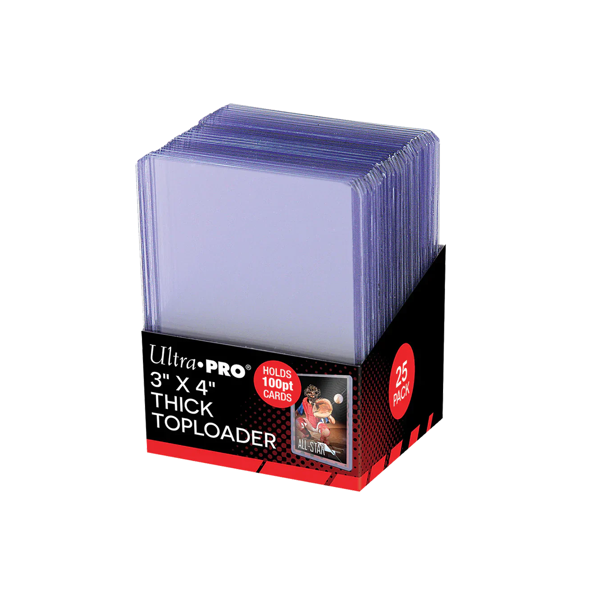 Ultra Pro Toploader Thick Cards (100pt, 25 Stk) - 3"x4"