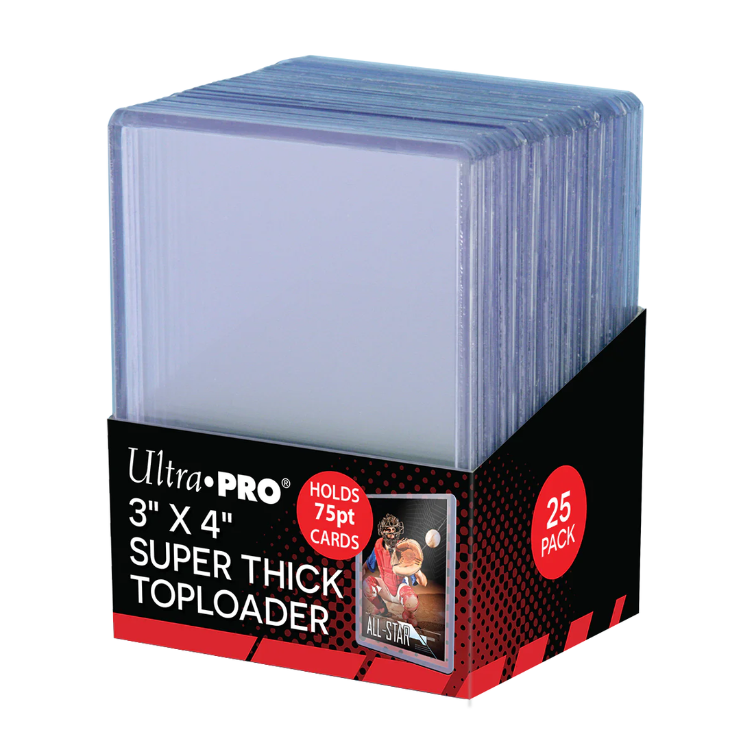 Ultra Pro Toploader Super Thick Cards (75pt, 25 Stk) - 3"x4"