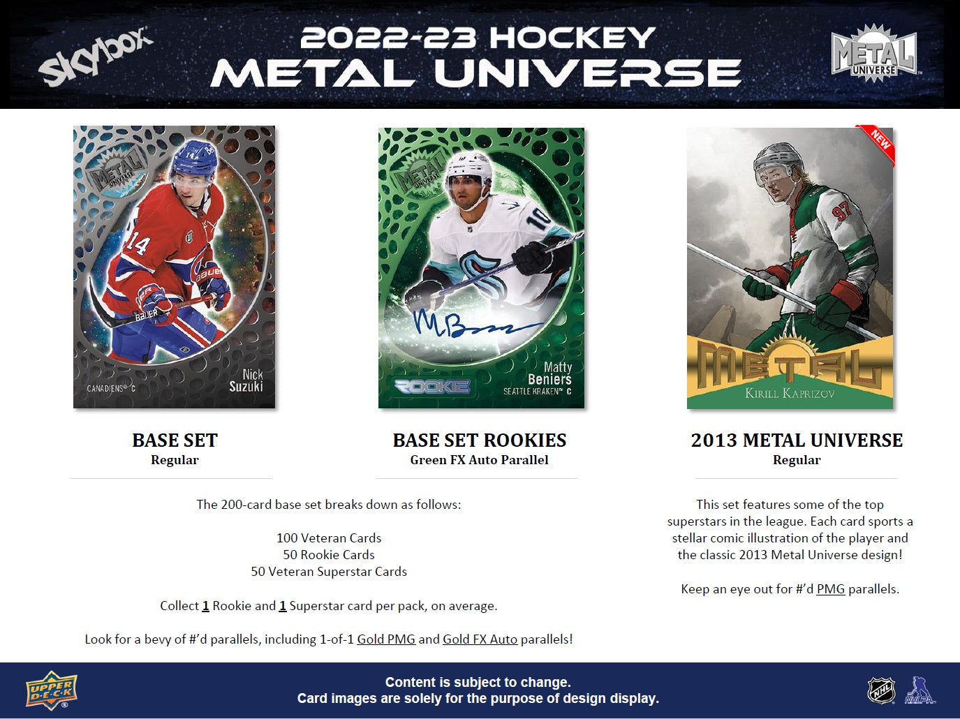 Upper Deck NHL Skybox Metal Universe Box 2022/2023