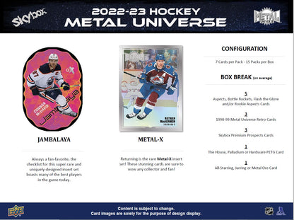 Upper Deck NHL Skybox Metal Universe Box 2022/2023 Jambalaya
