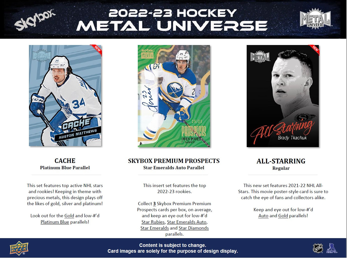 Upper Deck NHL Skybox Metal Universe Box 2022/2023