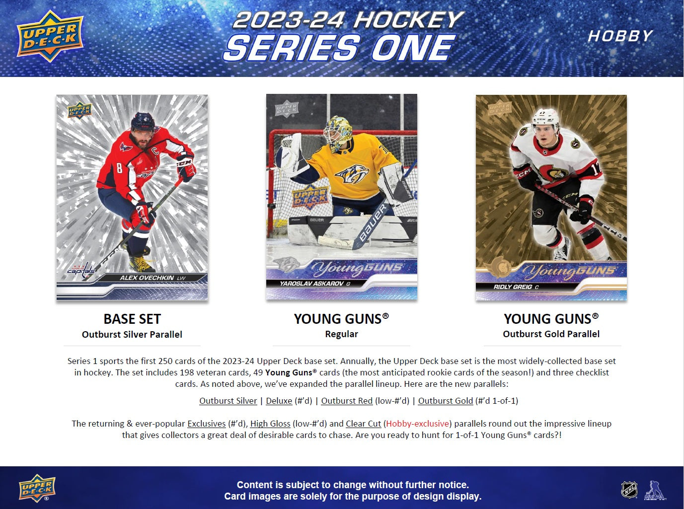 Upper Deck Series 1 Hockey Hobby Box 2023/2024