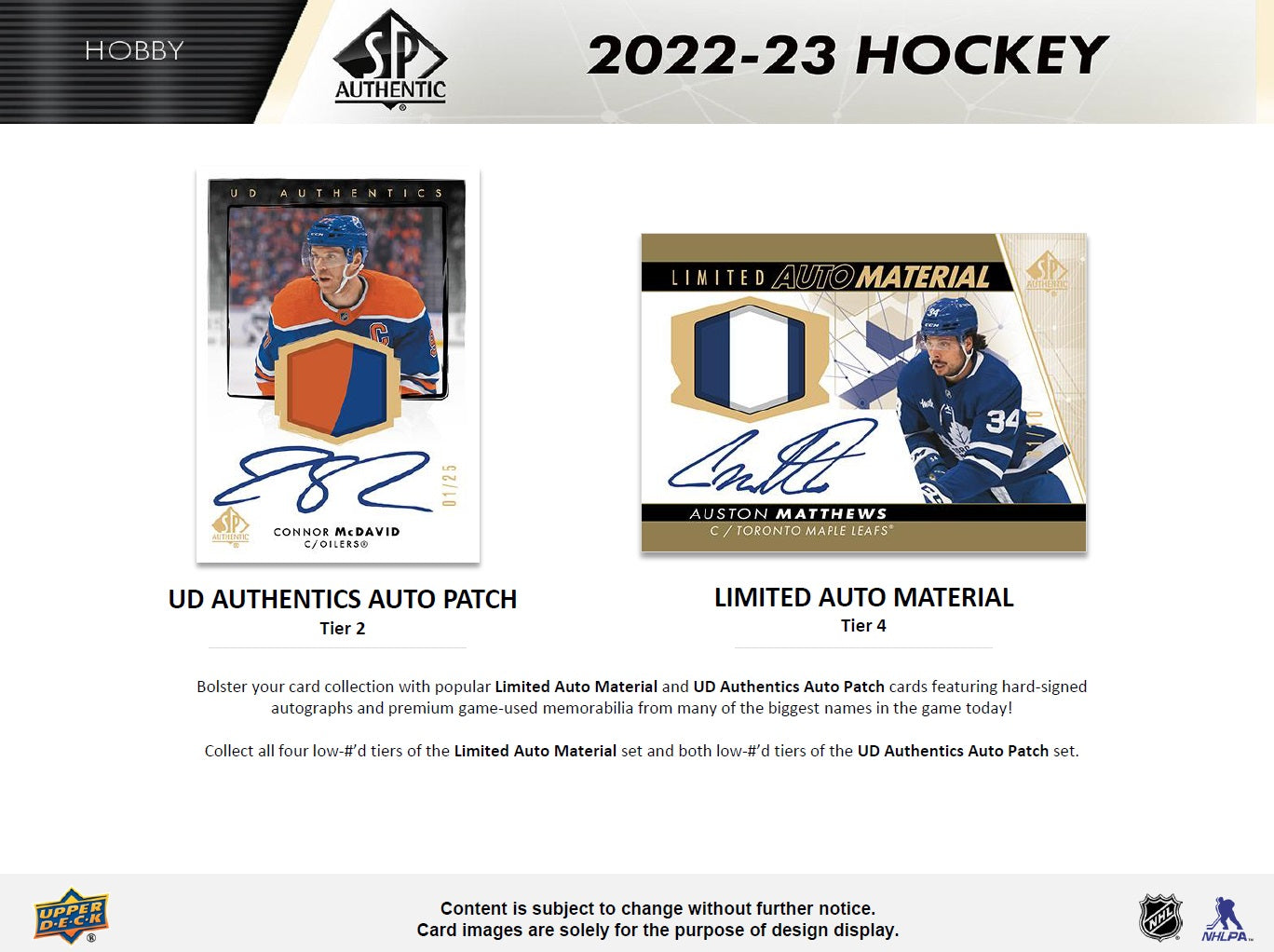 Upper Deck SP Authentic NHL Hobby Box 2022/2023 UD Authentics