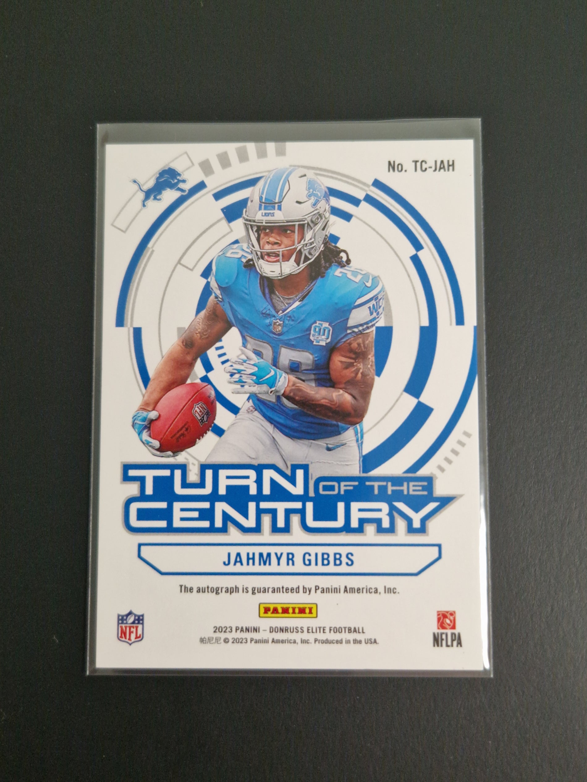 Jahmyr Gibbs Panini Donruss Elite Football 2023 Autograph 24/25