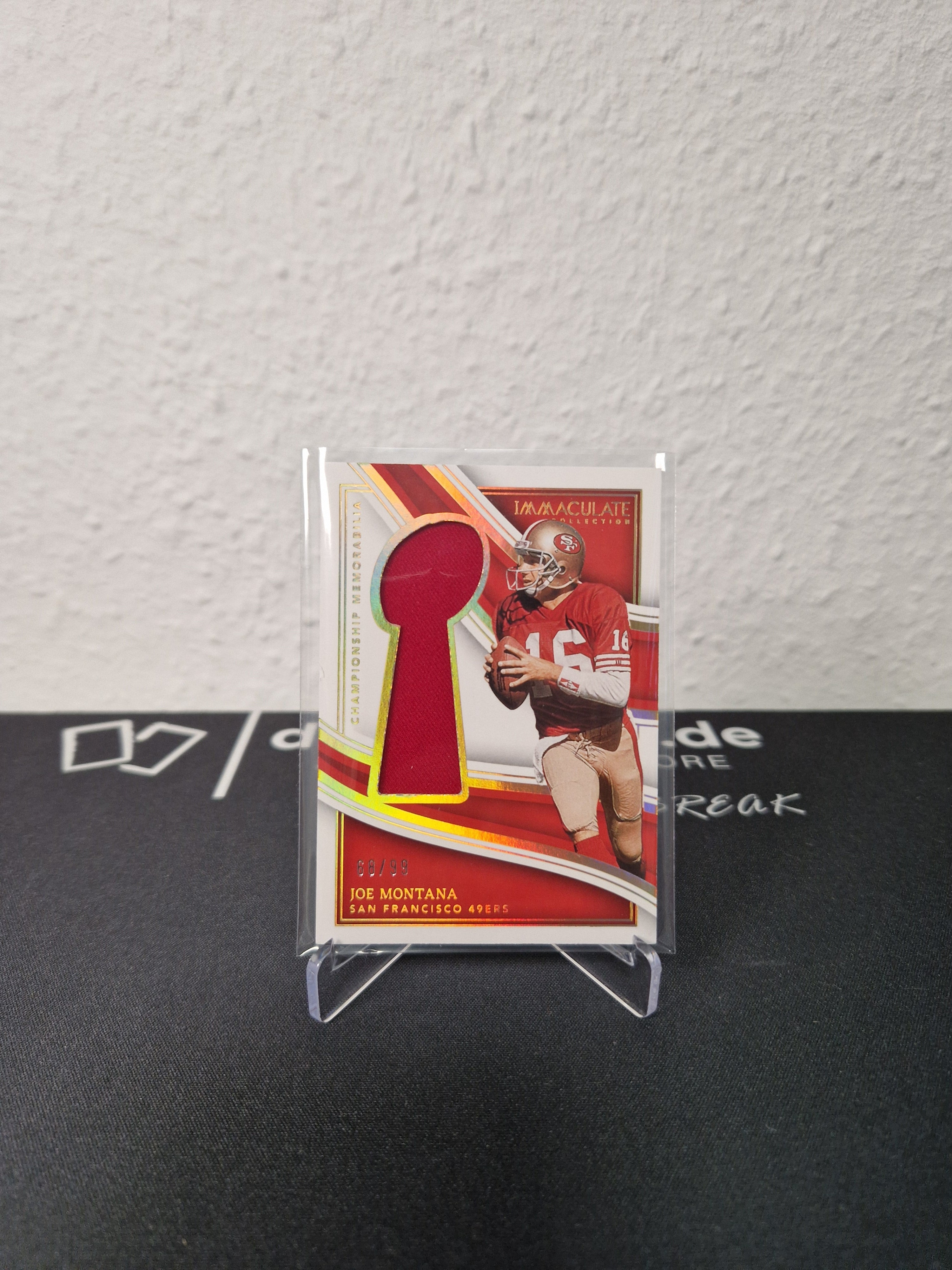 Joe Montana Panini Immaculate Championship Memorabilia 68/99