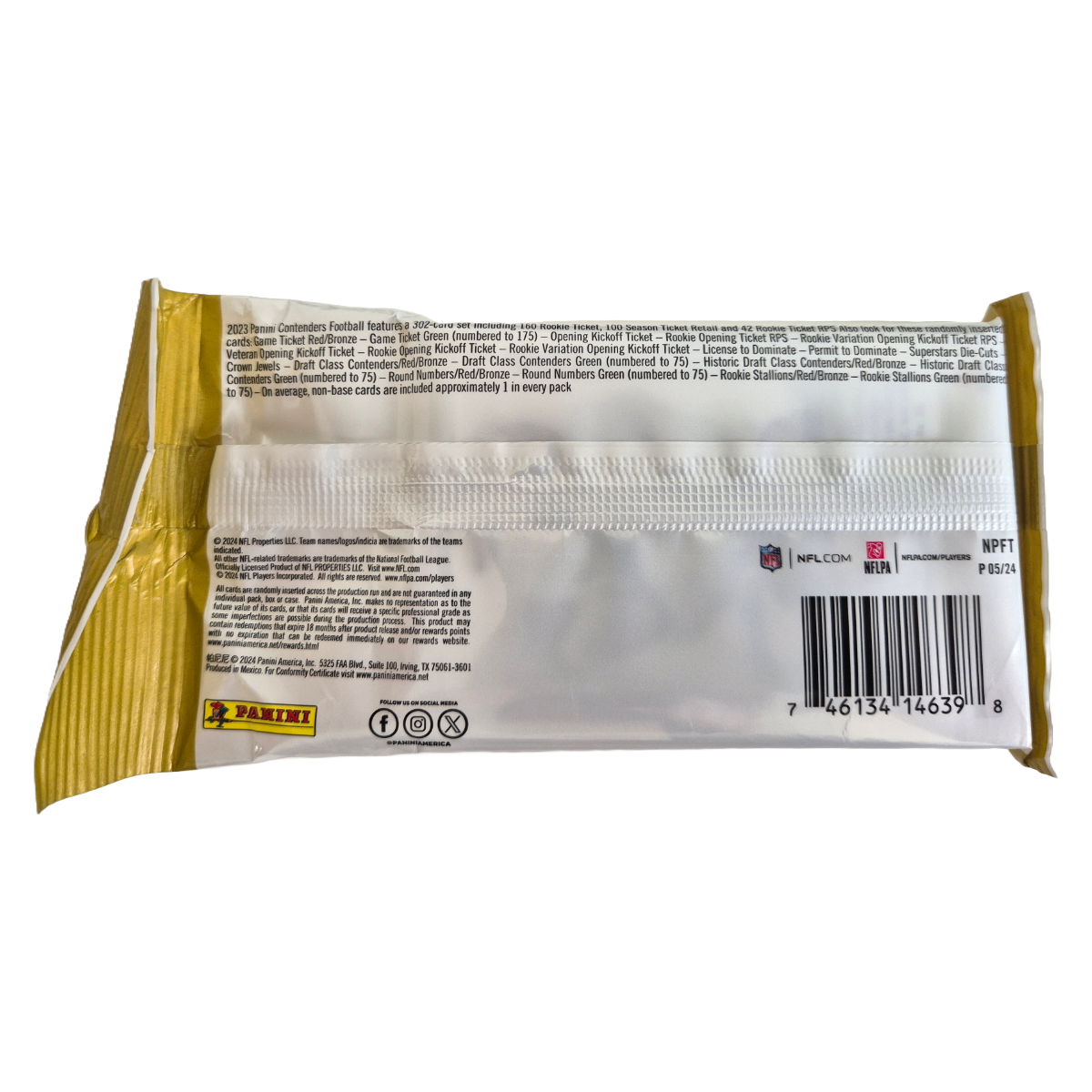 Panini Contenders Football NFL Fat Pack Booster 2023 Back