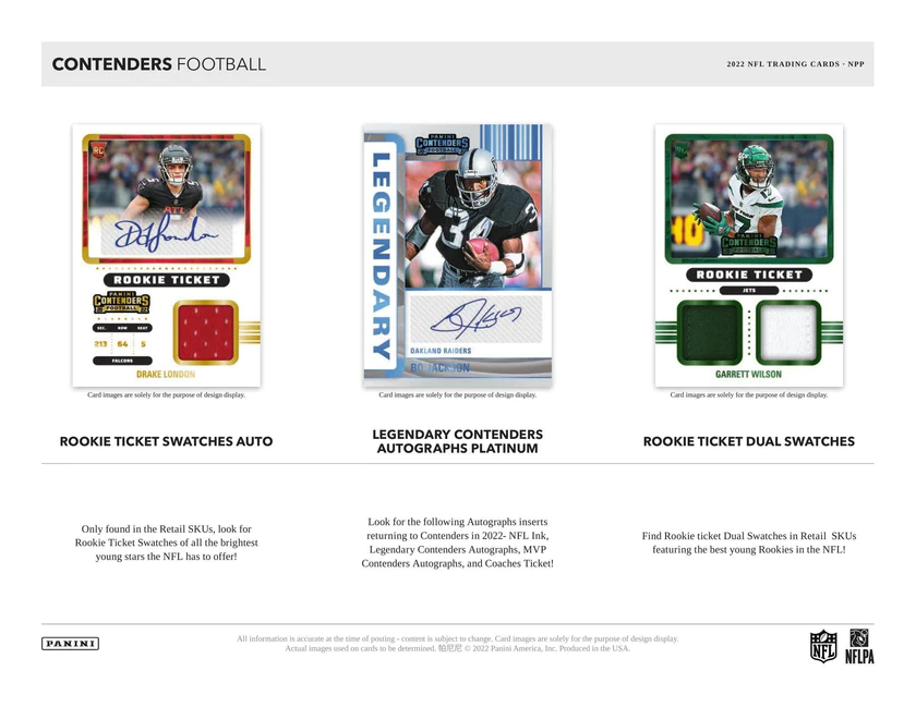 Panini Contenders Football NFL 5-Pack Blaster Box 2022