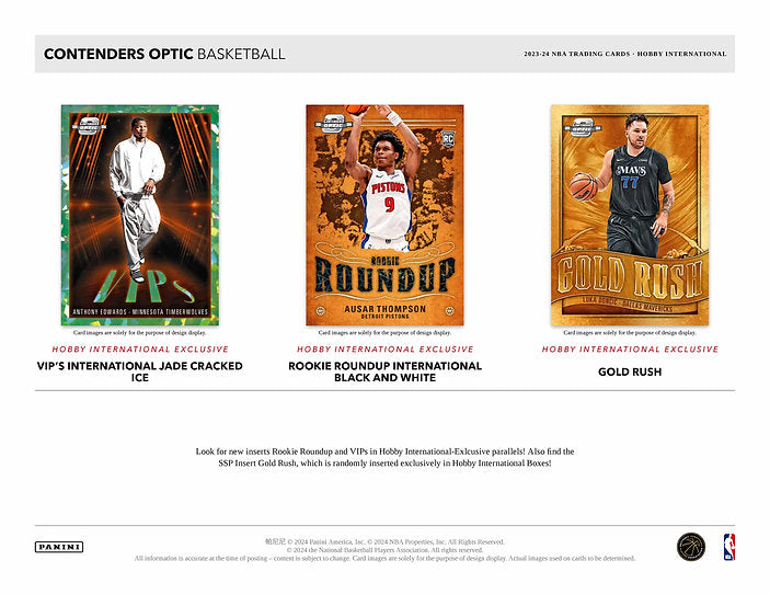 Panini Contenders Optic Basketball Hobby International Box 2023/2024