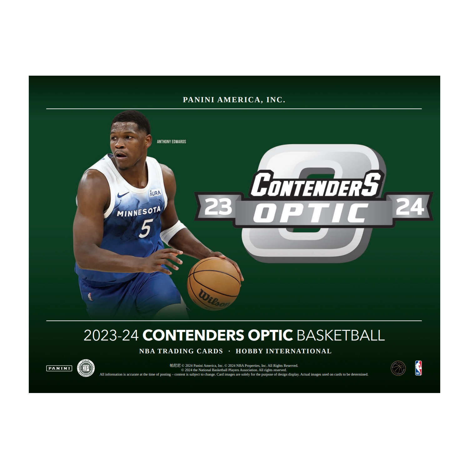 Panini Contenders Optic Basketball Hobby International Box 2023/2024
