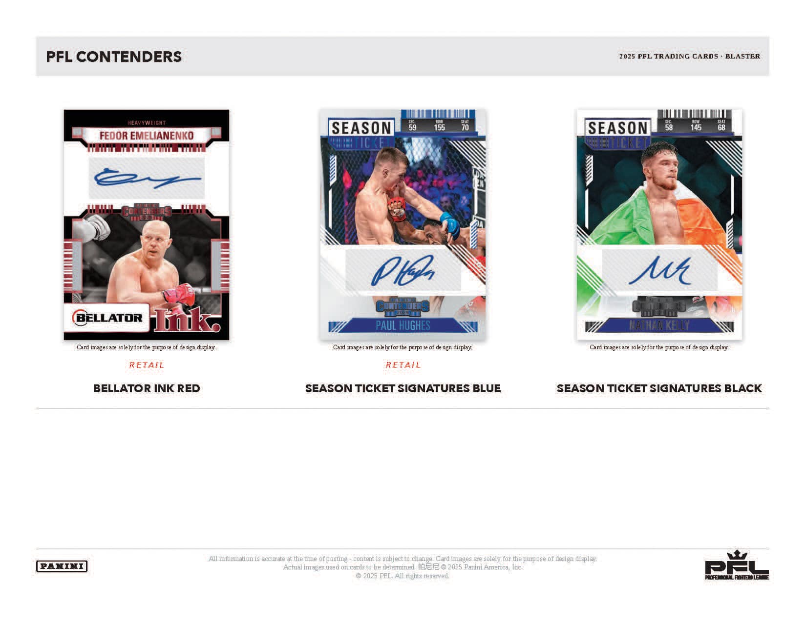 Panini Contenders PFL Blaster Box 2025