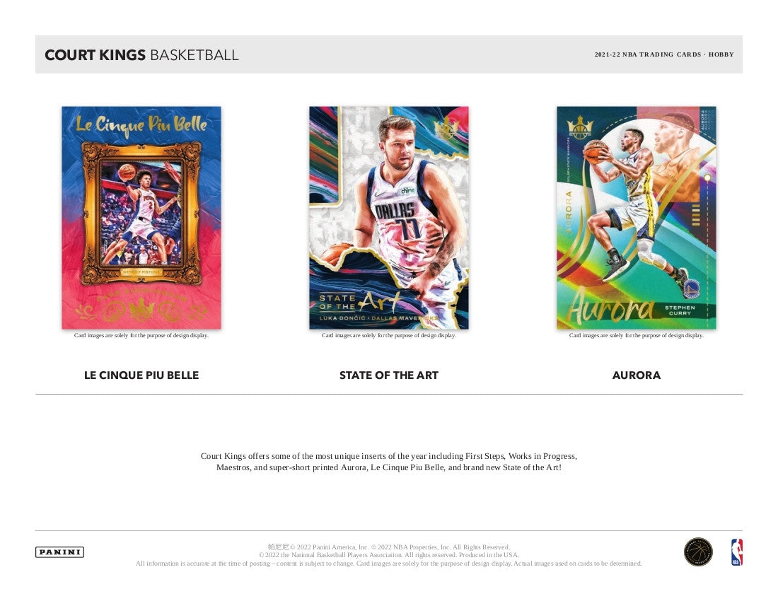 Panini Court Kings Basketball NBA Hobby Box 2021/2022
