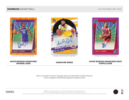 Panini Donruss Basketball 11-Pack Blaster Box 2021/22  Autographs