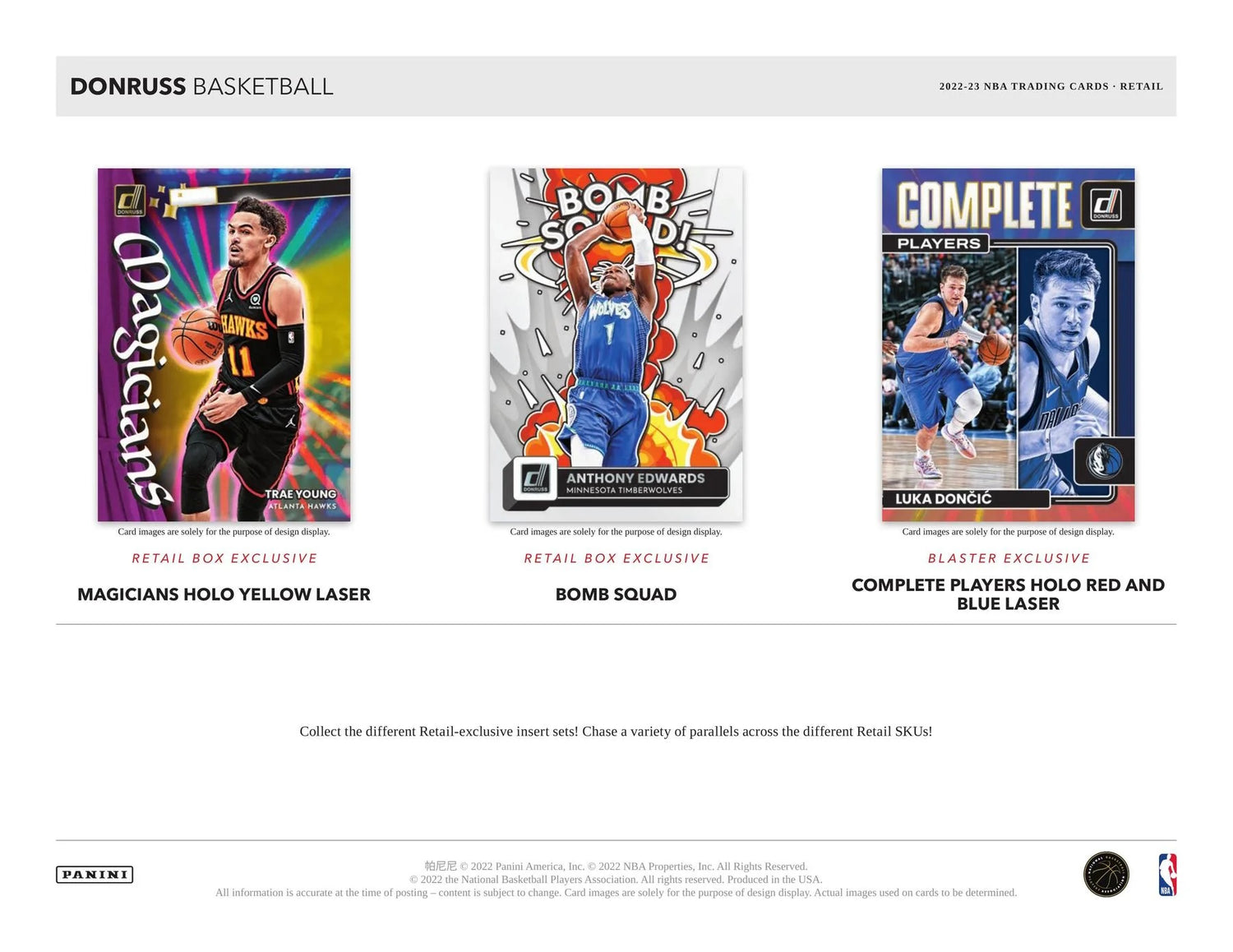 Panini Donruss Basketball Retail Booster Pack 2022/23 Inserts