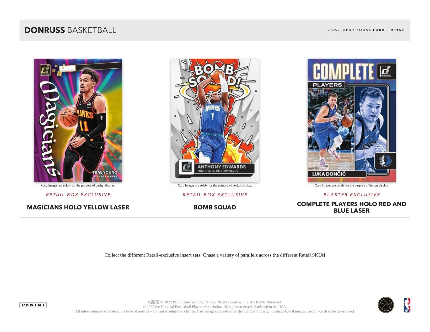 Panini Donruss Basketball Retail Booster Pack 2022/23 Inserts