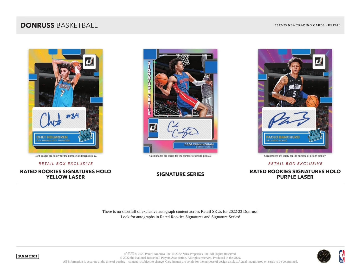 Panini Donruss Basketball Retail Booster Pack 2022/23 Signature Series