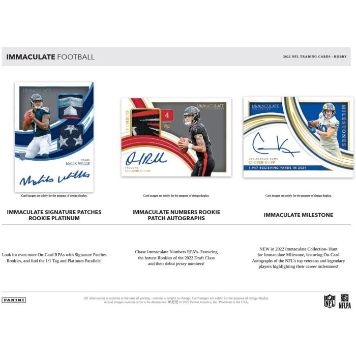 Panini Immaculate Football NFL Hobby Box 2022