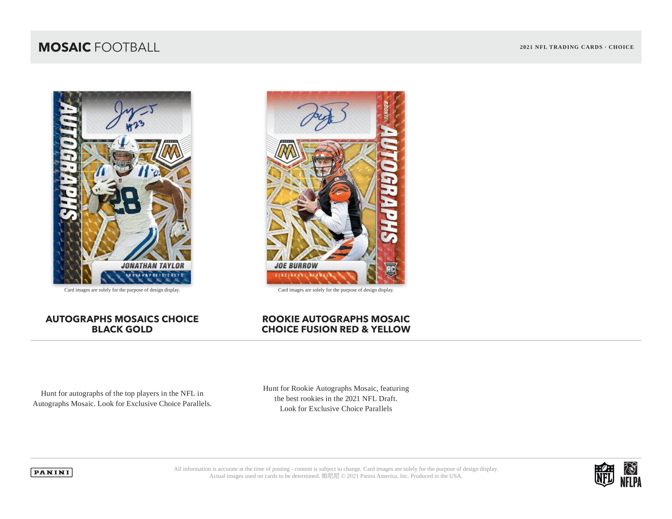 Panini Mosaic Choice Football Box 2021