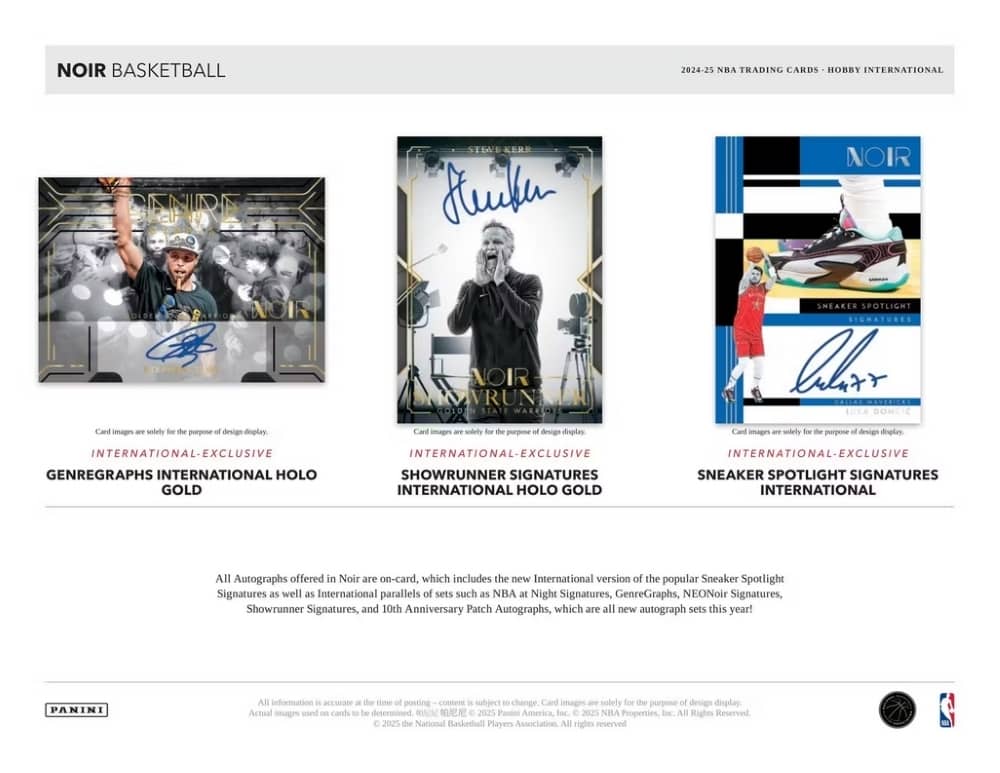 Panini Noir Basketball NBA Hobby International Box 2024/2025