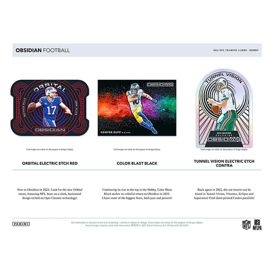 Panini Obsidian Football NFL Hobby Box 2022