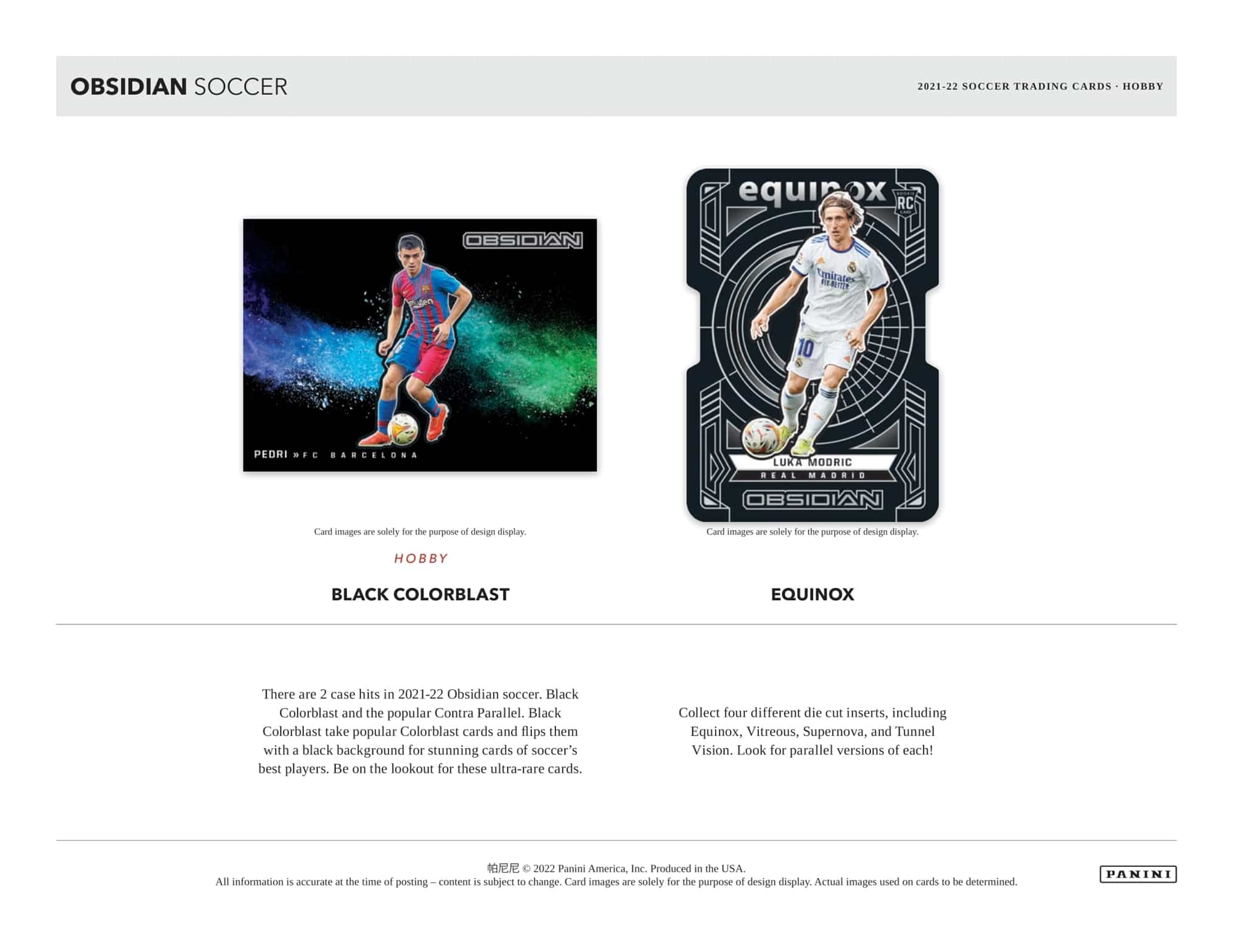 Panini Obsidian Soccer Hobby Box 2021/2022