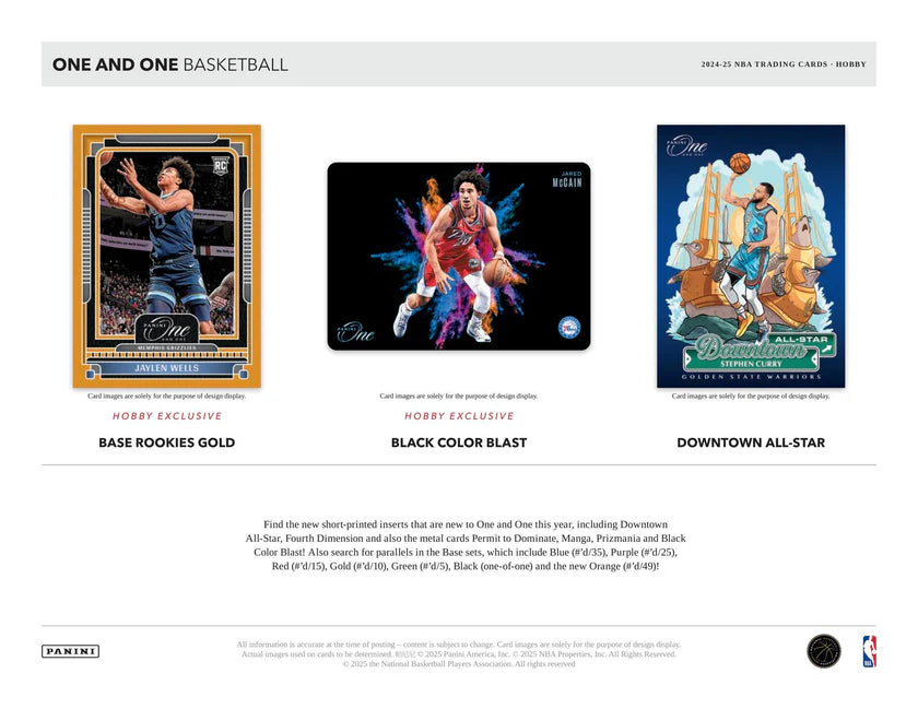 Panini One and One Basketball NBA Hobby Box 2024/2025