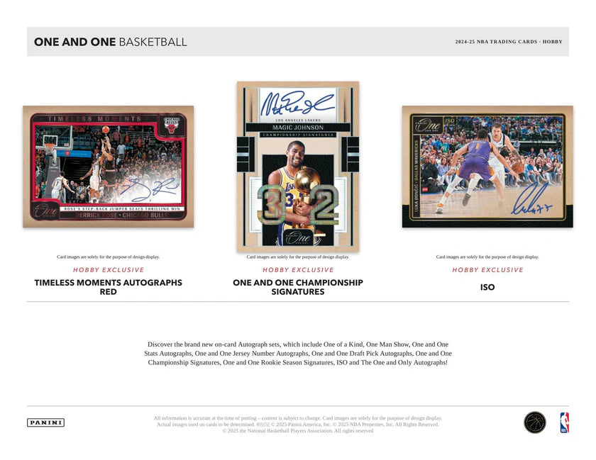 Panini One and One Basketball NBA Hobby Box 2024/2025