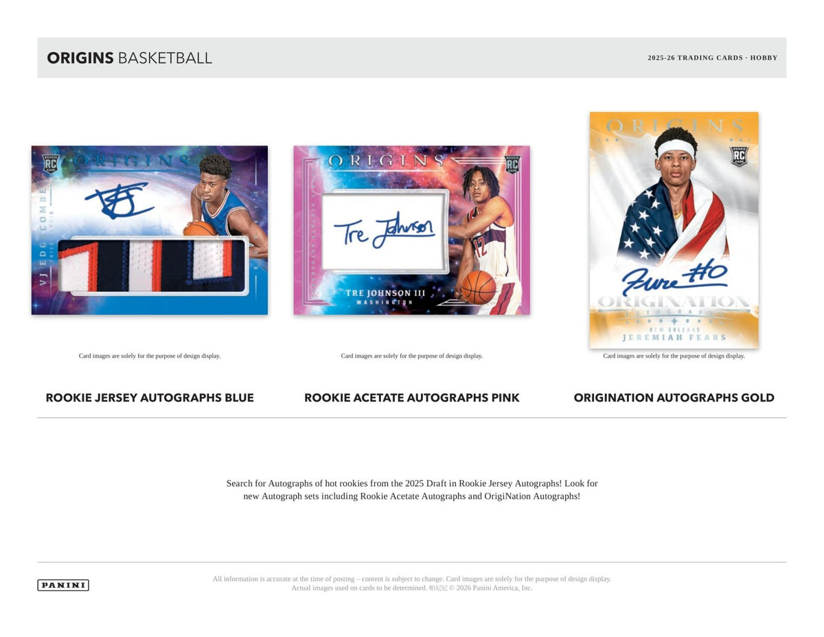 Panini Origins Basketball Hobby Box 2025/2026