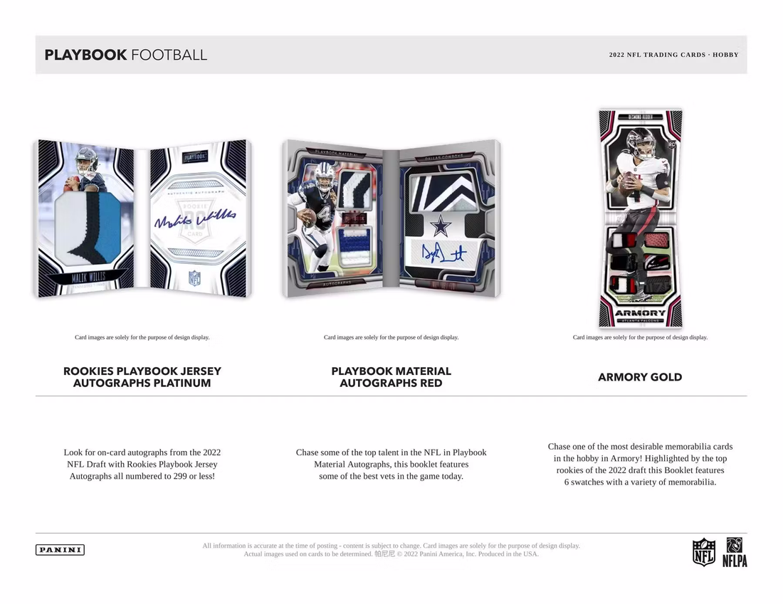 Panini Playbook Football NFL Hobby Box 2022