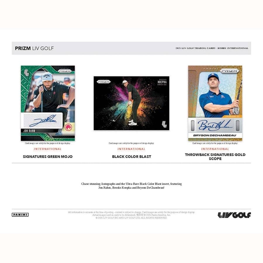 Panini Prizm LIV Golf Hobby Box 2025