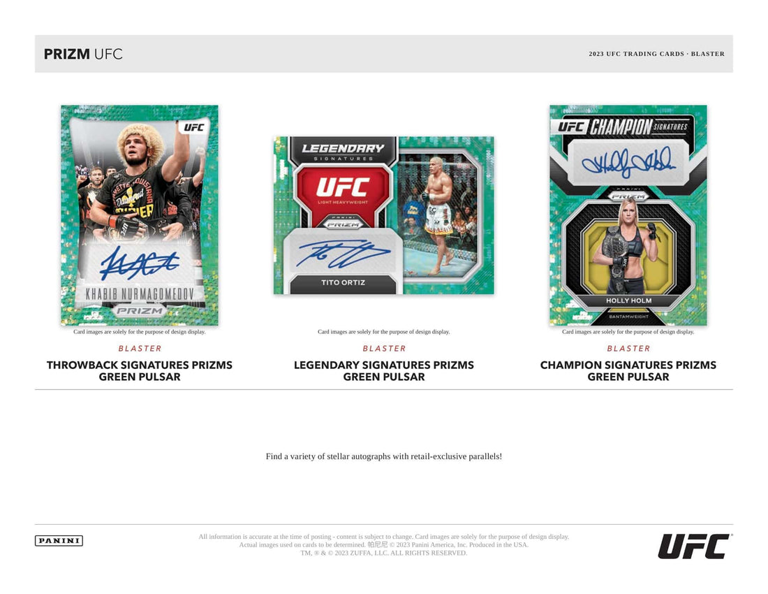 Panini Prizm UFC 6-Pack Blaster Box 2023 Signatures