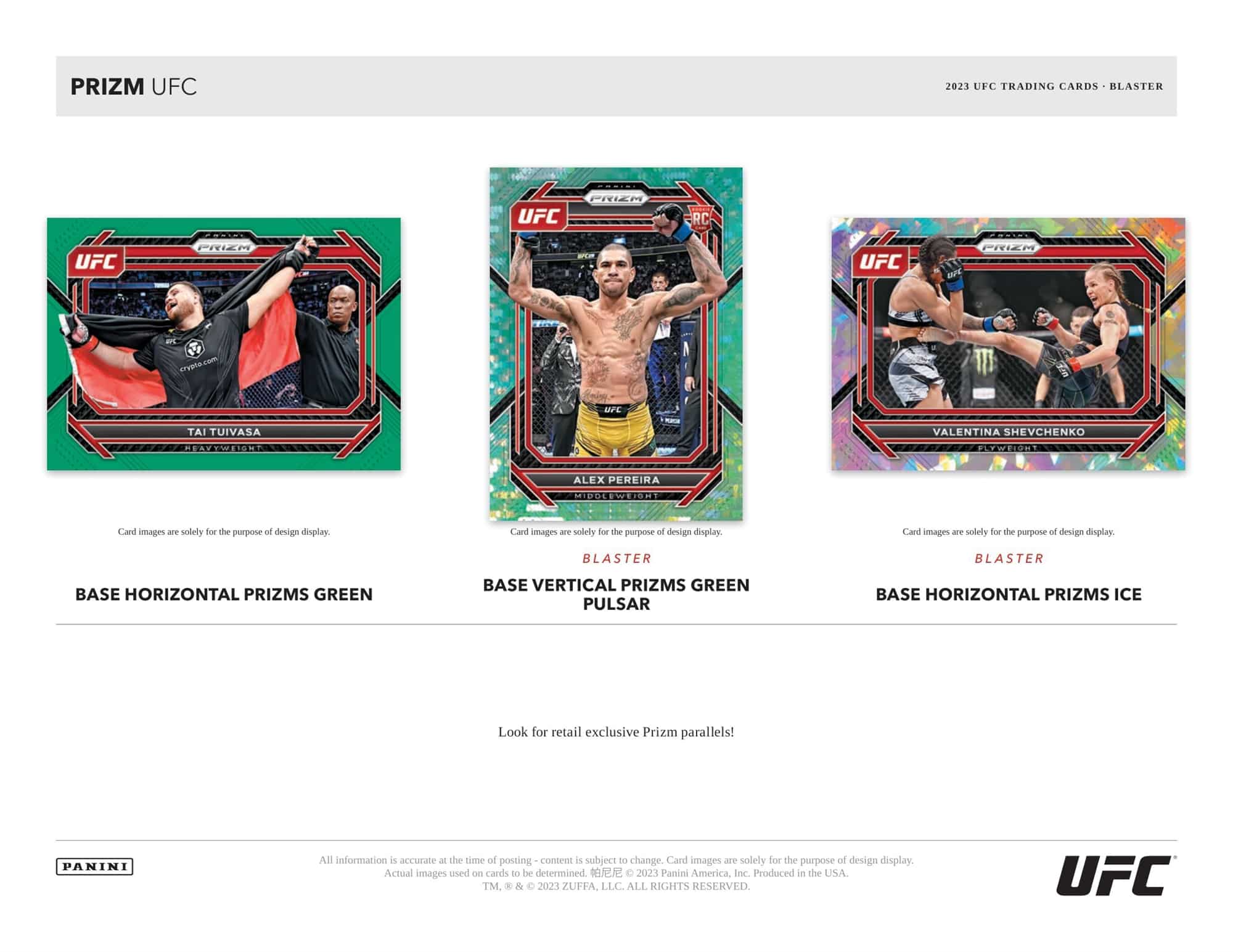 Panini Prizm UFC 6-Pack Blaster Box 2023 Prizms