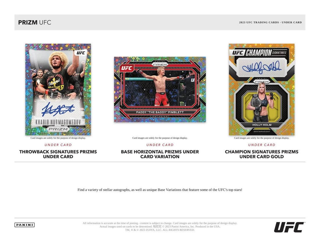Panini Prizm UFC Under Card Box 2023 UFC Autographs