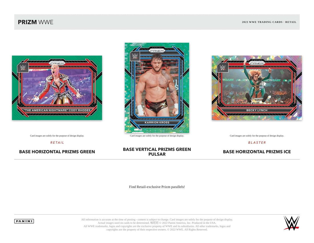Panini Prizm WWE Wrestling Blaster Box 2023 Base Cards