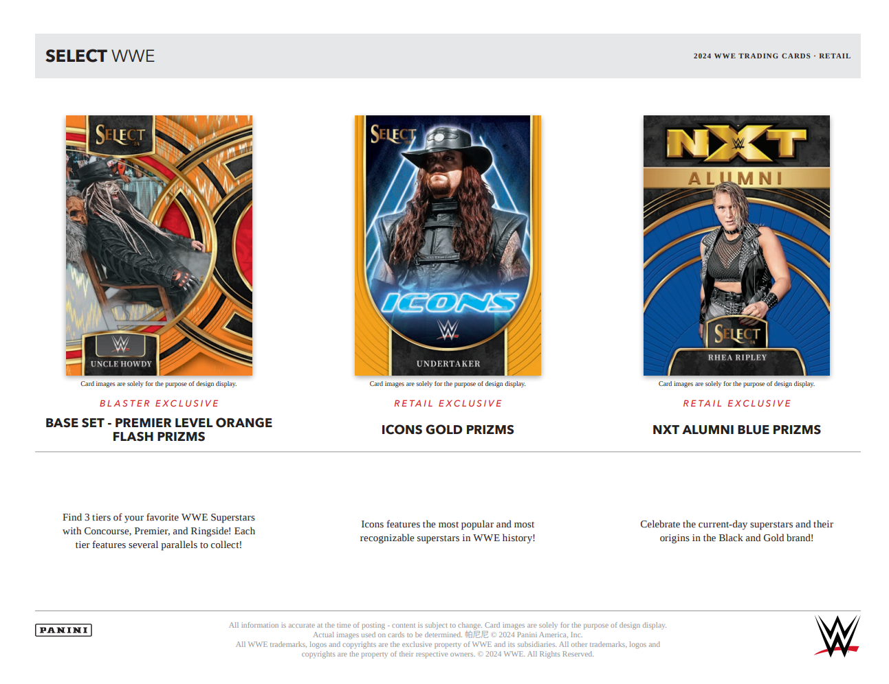 Panini Select WWE Wrestling Blaster Box 2024 (Orange Flash Prizms)