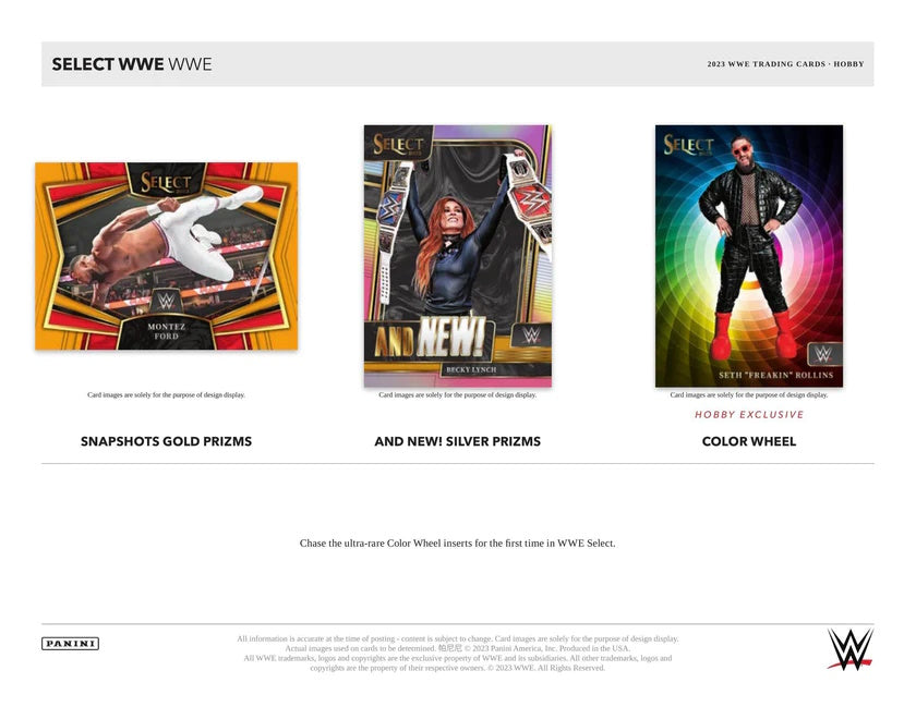 Panini Select WWE Wrestling Hobby Box 2023 Color Wheel