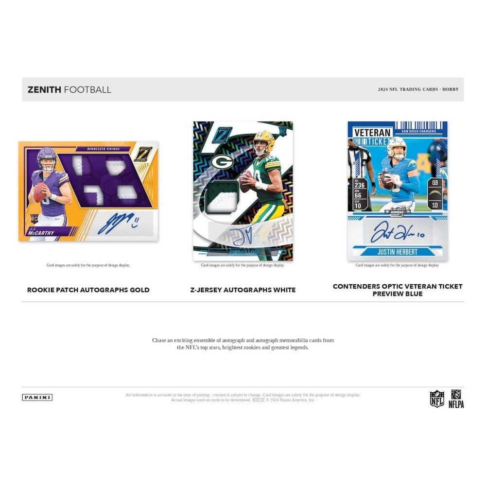 Panini Zenith Football NFL Hobby Box 2024
