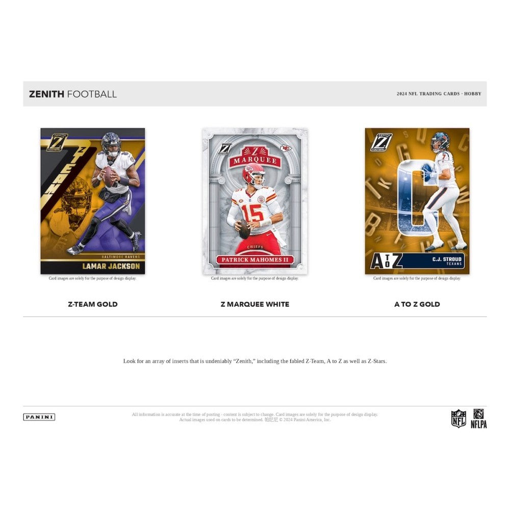 Panini Zenith Football NFL Hobby Box 2024