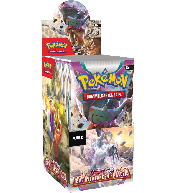 Pokémon Karmesin & Purpur Entwicklungen in Paldea 18er Display Box (DE)